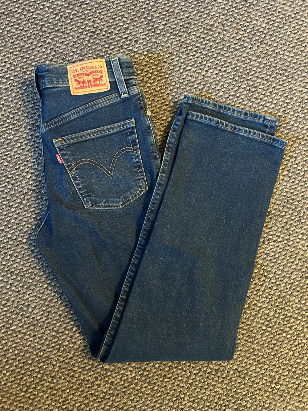 Levi's Women’s Dark Blue Ribcage Straight Jeans